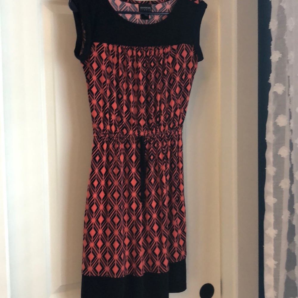 Coral And Navy Dress